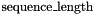 $ \text{sequence\_length} $