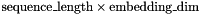 $ \text{sequence\_length} \times \text{embedding\_dim} $